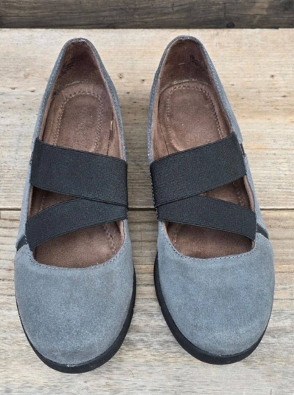 Natural Soul Populate Y2K Preppy Minimalist Suede Comfort Mary Jane Flats 7M